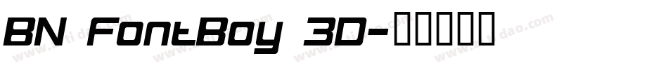 BN FontBoy 3D字体转换